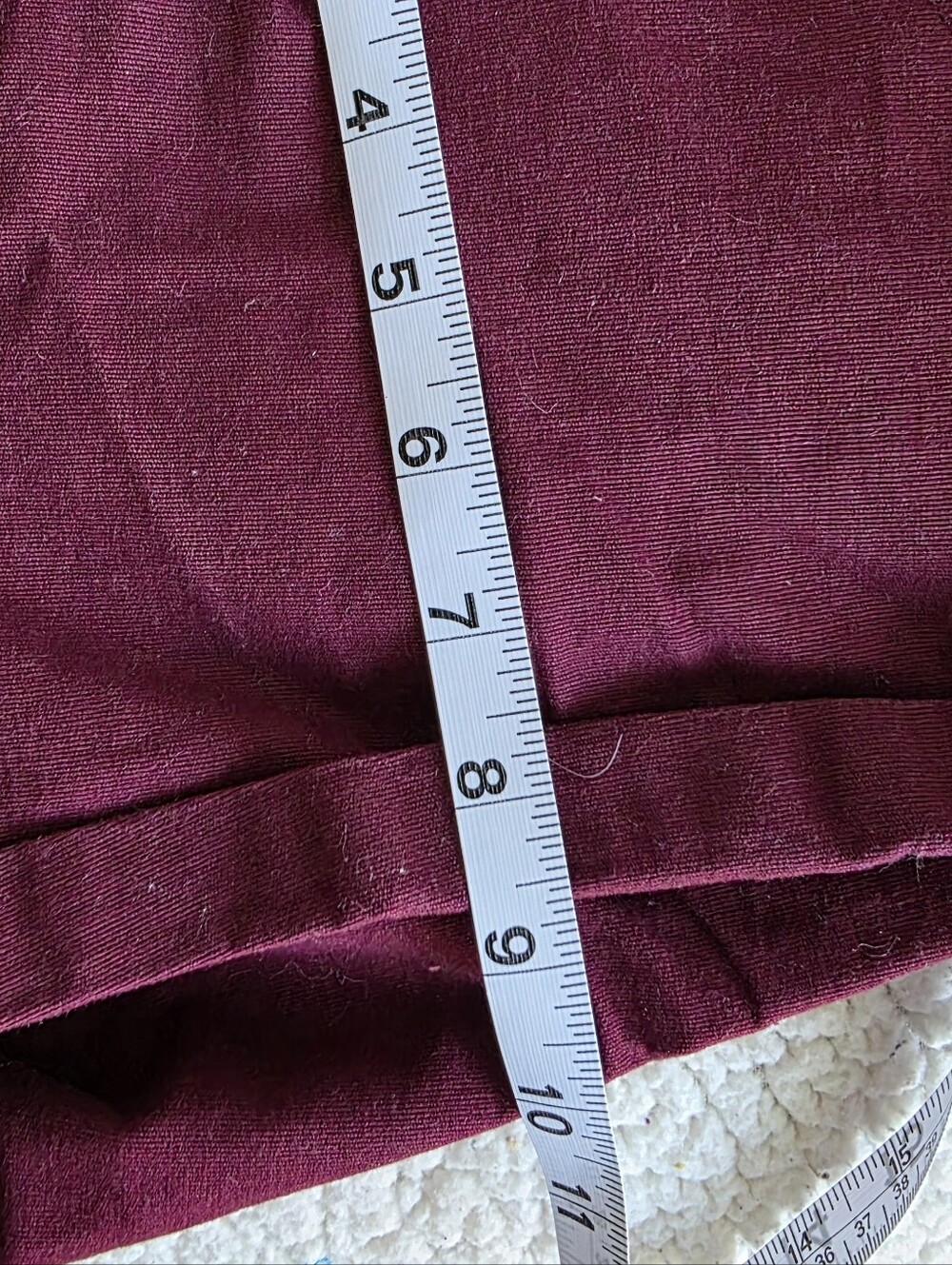 Burgandy Red Cuffed Micro Shorts Size S - Picture 13 of 14